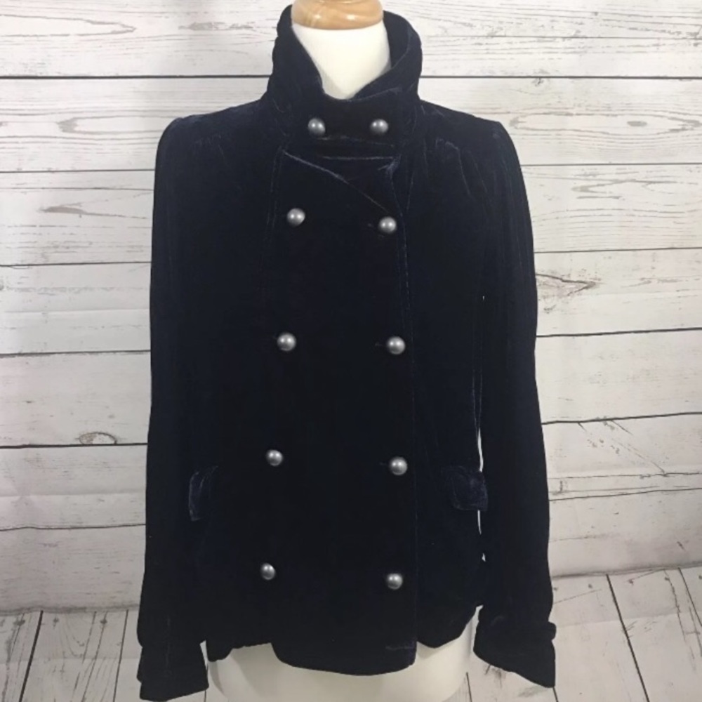 UO Silence + Noise Cotton Blend Velvet Jacket